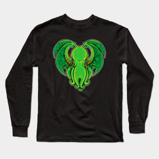 Heart Shaped Cthulhu Long Sleeve T-Shirt